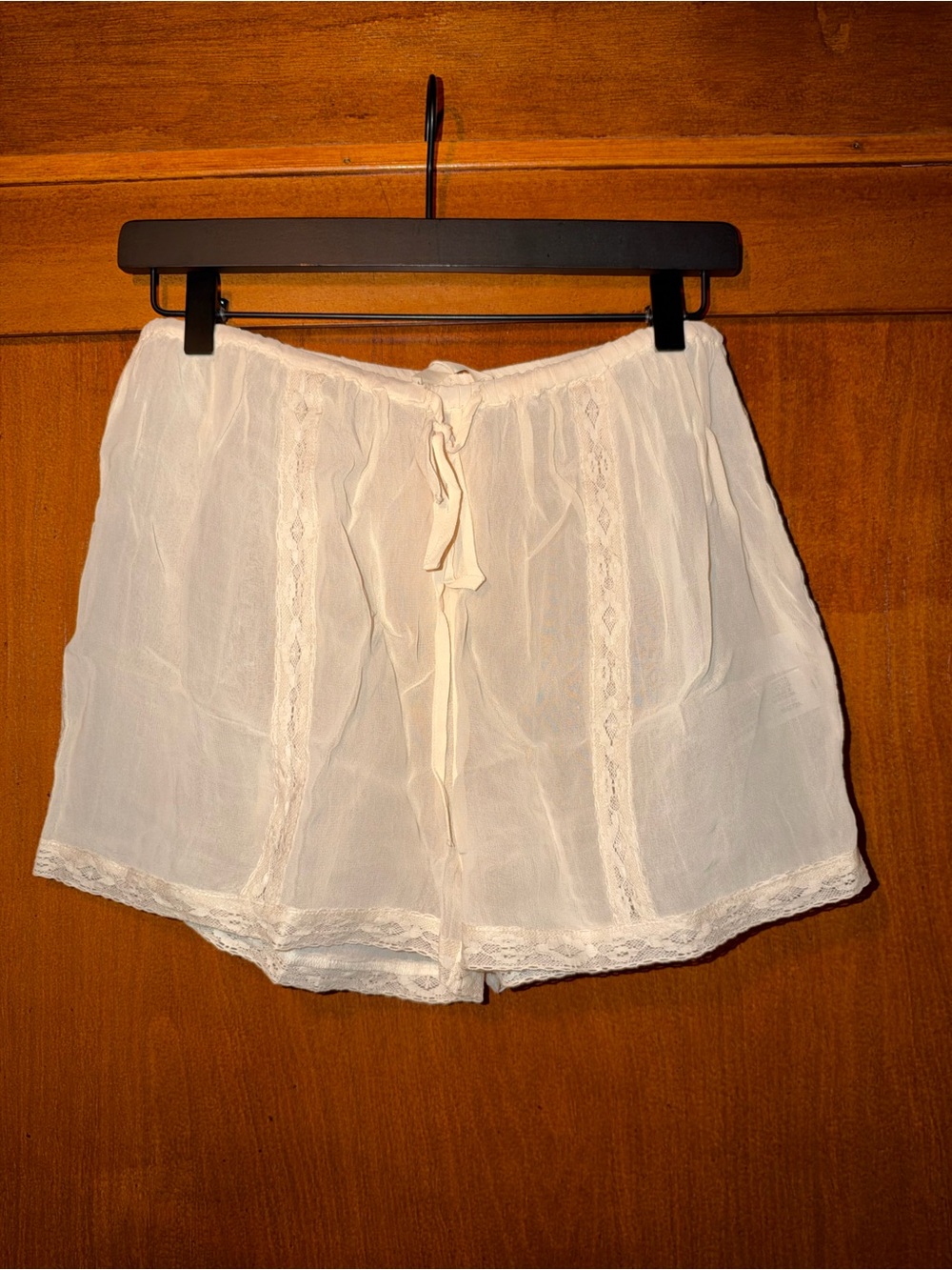 Zara Home White Lace-Trim Sleep Shorts
